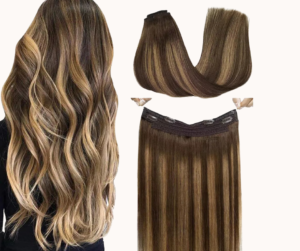Flip in hair extensions